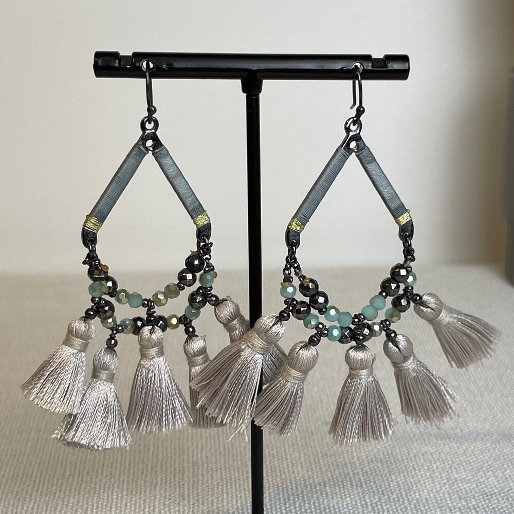 Lucky Brand Fringe Beaded Earrings